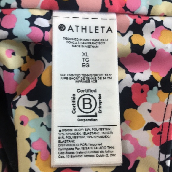 NEW Athleta Ace Printed Tennis Skort. XL - Picture 9 of 9
